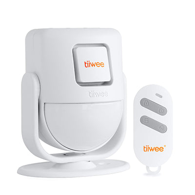 tiiwee X4 Rilevatore di Movimento e Allarme Sirena - Anti-Effrazione Sistema di Allarme con Telecomando - Sirena da 125 dB - Espandibile - Allarme Garage Furgone Capannone