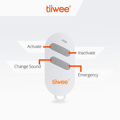 tiiwee X4 Rilevatore di Movimento e Allarme Sirena - Anti-Effrazione Sistema di Allarme con Telecomando - Sirena da 125 dB - Espandibile - Allarme Garage Furgone Capannone