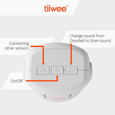 tiiwee X4 Rilevatore di Movimento e Allarme Sirena - Anti-Effrazione Sistema di Allarme con Telecomando - Sirena da 125 dB - Espandibile - Allarme Garage Furgone Capannone