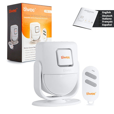tiiwee X4 Rilevatore di Movimento e Allarme Sirena - Anti-Effrazione Sistema di Allarme con Telecomando - Sirena da 125 dB - Espandibile - Allarme Garage Furgone Capannone