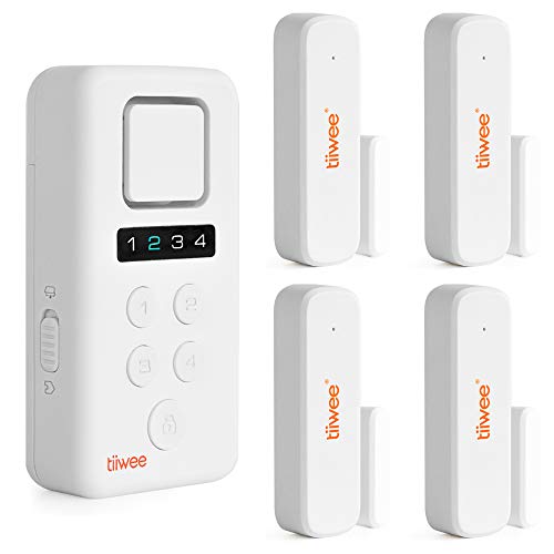 tiiwee X3-XL Sistema di Allarme Senza Fili - Sistema di Allarme Completo per la Casa con 120 dB Sirena X3, 4 Sensori per Finestre e Porte - Protetto da un Codice PIN a 4 Cifre - Facile da Installare
