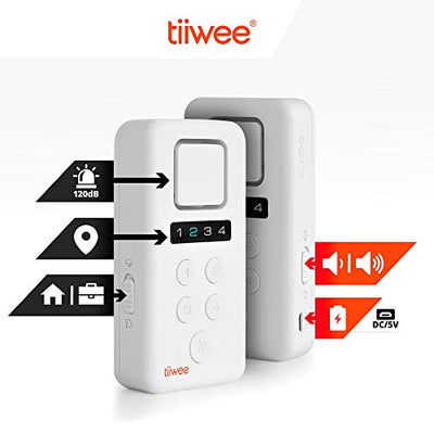 Tiiwee X3 kit Allarme Casa Senza Fili con Sirena da 120 dB, 2 Sensori per Finestre Porta - Protetto con Codice PIN a 4 Cifre - Facile da Installare - Kit Antifurto