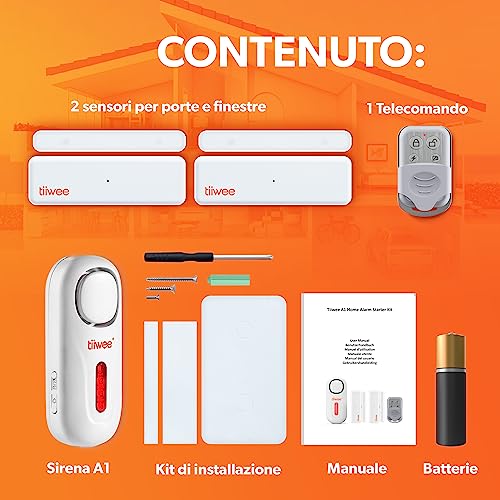 Sistema Allarme Casa Senza Fili - Con Sensori Porta/Movimento, Sirena 120dB, Funzione SIM - Foto 13